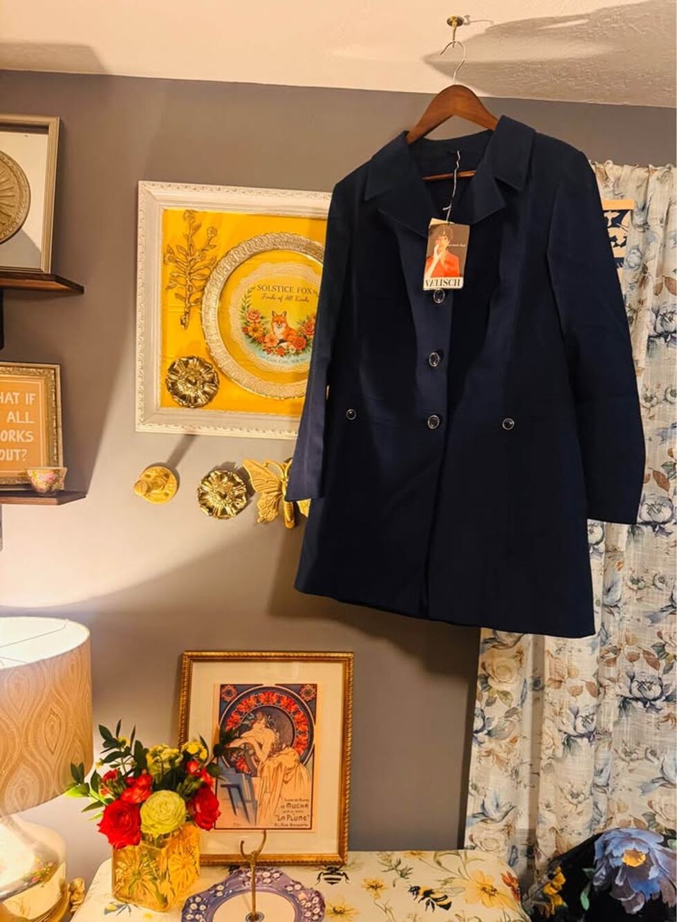 NWT Vintage Velisch Navy Blazer Coat – German Made – Size 46